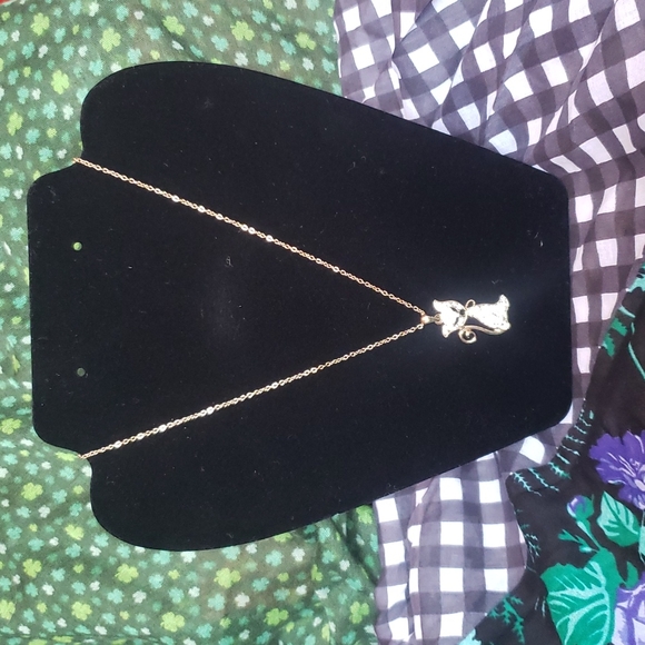 Cat Rhinestone Necklace *H5 - Picture 2 of 2